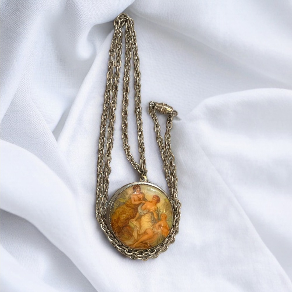 Antique Pocket Trinket Locket Necklace